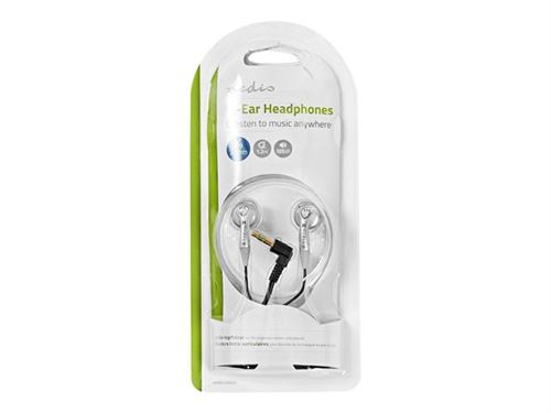 Nedis HPWD1000GY - In-ear hoofdtelefoons - oordopje - met bekabeling - 3,5 mm-stekker - zilver
