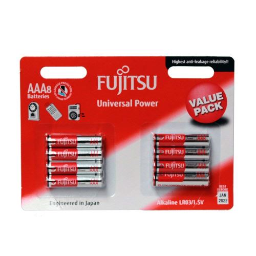 Fujitsu Fb98390-pack De 8 Piles Alcalines Universal Power Aaa Lr03 (fu Taille)
