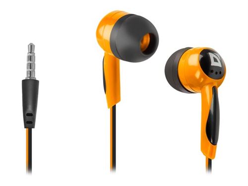 Defender Basic 604 - Écouteurs - intra-auriculaire - filaire - jack 3,5mm - noir, orange