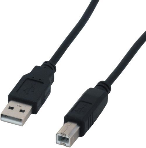 Cable usb Cble compatible USB 2.0 type A / B mle - 1m - Noir