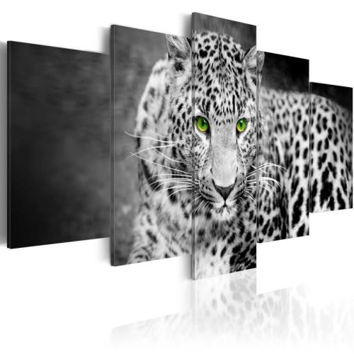 Tableau - Leopard - black&white .Taille : 100x50