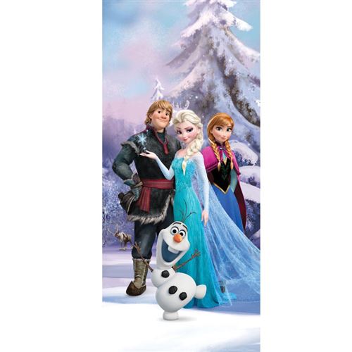 AG ART Poster porte La Reine des Neiges Disney Frozen intisse 90X202 CM