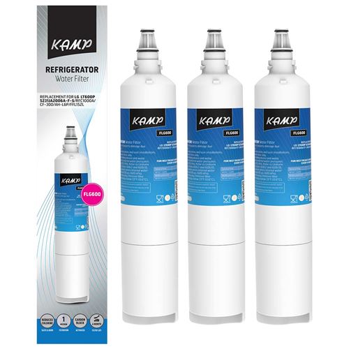 3x Filtre KAMP FLG600 remplace LT600P - LG5231 JA2006B - LG5231 JA2006A - LGF200 - 480181701126 . Normes ANSI/NSF42 & 53.