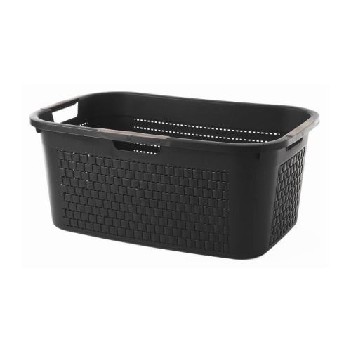 sundis panier a linge country 40 l 59x39x25,5 cm noir