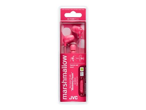 JVC HA-FX38M-E Marshmallow - In-ear hoofdtelefoons met micro - inwendig - met bekabeling - roze