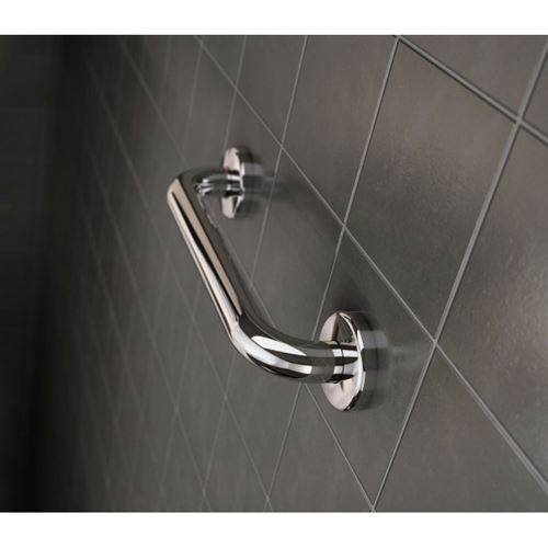 Barre d'appui droite en acier inoxydable - Finition : INOX POLI - Longueur 600 mm