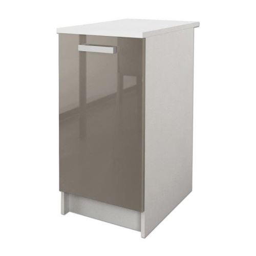 START Meuble bas de cuisine avec plan de travail L 40 cm - Taupe brillant