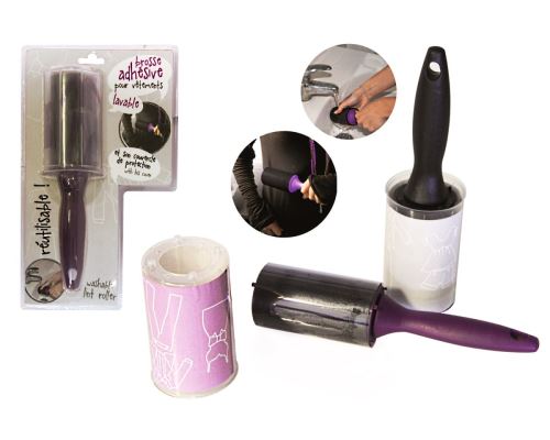 GENERIQUE 1 Brosse A Vetement Adhesive Lavable Canape Poils 24 X 7 Cm Menage 