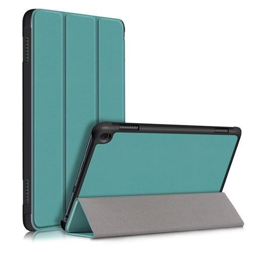 Etui en PU avec support tri-pliure vert pour votre Amazon Fire HD 8/8 Plus (2020)