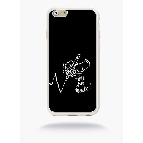 Coque Black Crayon Compatible Apple Iphone 6s Silicone Blanc Mat