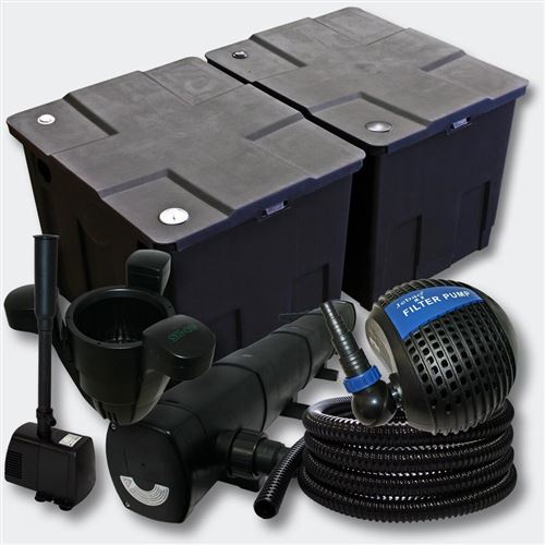 Comparer les prix de Kit de filtration bassin 60000l UVC 72 Watts Pompe Fontaine Skimmer 4216486