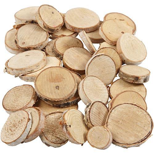 Creotime disques en bois 25-45 mm ovale 7 mm 600 grammes