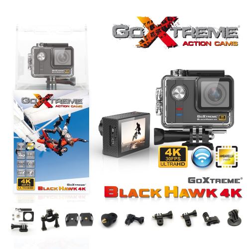 Caméra goxtreme black hawk 4k ultra hd - gris