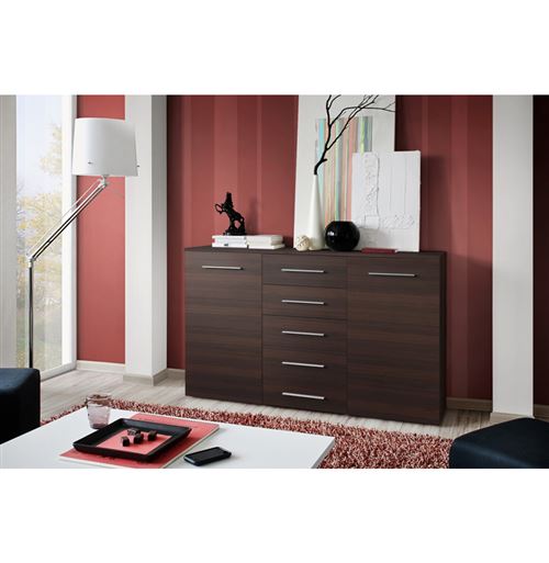 Paris Prix - Buffet 2 Portes Design fox 150cm Wengé