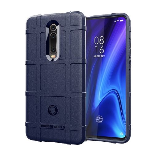Coque en TPU grille carrée bleu pour votre Xiaomi Redmi K20/K20 Pro/Mi 9T/Mi 9T Pro