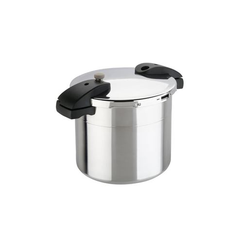 Sitram Autocuiseur Sitraprimo Avec Panier Vapeur - O 24 Cm - 10 L - Gris Taupe Et Noir - Tous Feux Dont Induction