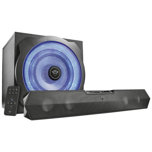 Trust Gxt 668 Enceinte Pc 2.1 Gamer Barre De Son Avec Caisson De Basses Pour Ordinateur, 120 Watt - Led Lumineuse