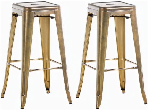 CLP Lot de 2 tabourets de bar Joshua , Or