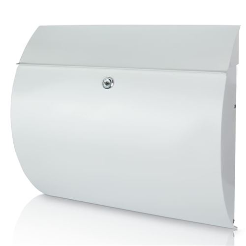 Burg Wächter 38650 TOSCANA 856 W Briefkasten Stahlblech Weiß Schlüsselschloss