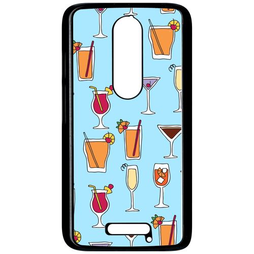 Coque Motorola Moto X3 Cocktail Fond Bleu
