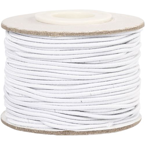 Creotime élastique 25 m 1 mm blanc