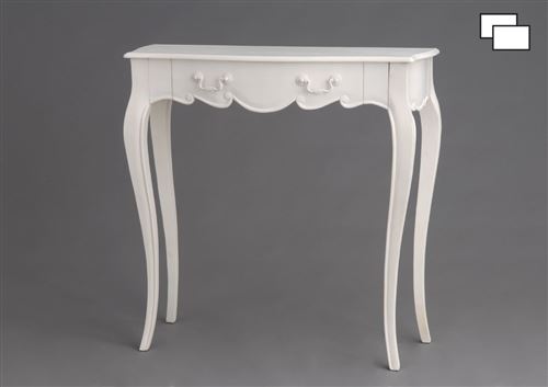 Console Apolline 80x35 Acajou - Amadeus - Blanc - Bois