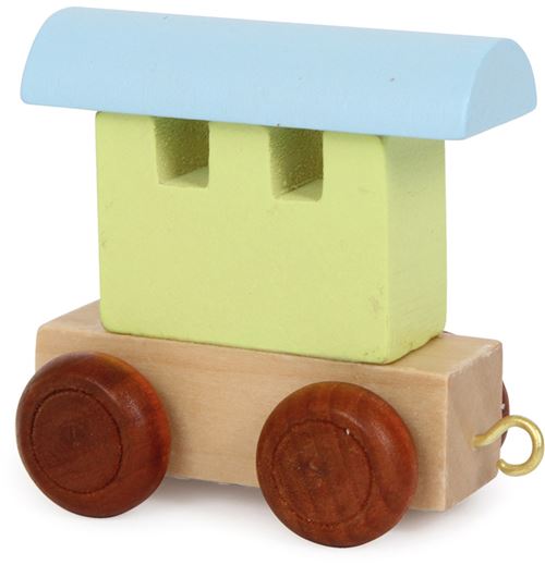 Small Foot bois pour wagons de chemin de fer vert/bleu 6 x 3,5 x 5,5 cm