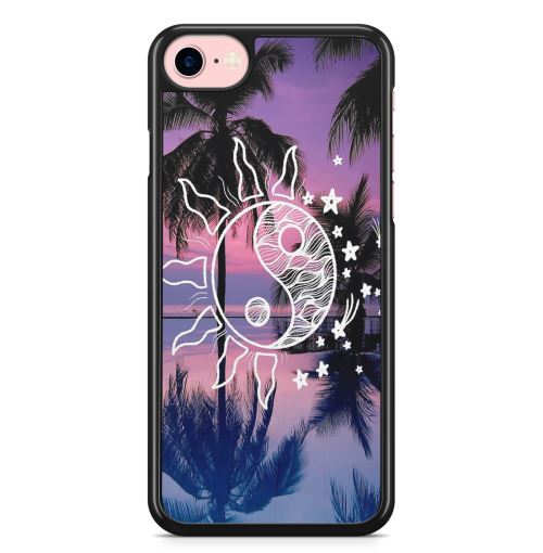 Coque Fifrelin pour iPhone 7 et iPhone 8 Yin Yang Beach Summer Ete Palmiers