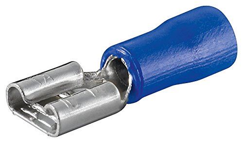 Wentronic Cosse de fiche plate Bleu 4,8mm Lot de 100 (Import Allemagne)