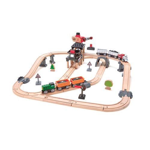 Circuit de train en bois parcours de la mine Hape