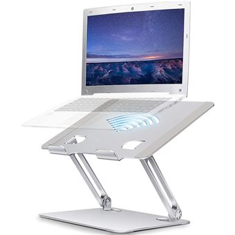 Support Ordinateur Portable, Cheflaud Laptop PC Stand Portable Ventilé en  Aluminium Réglable