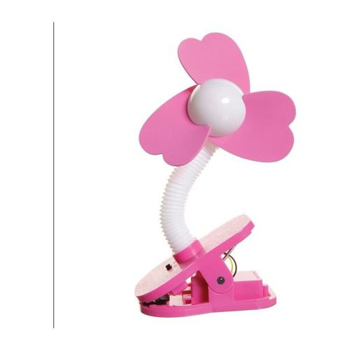 dreambaby ventilateur de poussette a clipser - blanc et rose