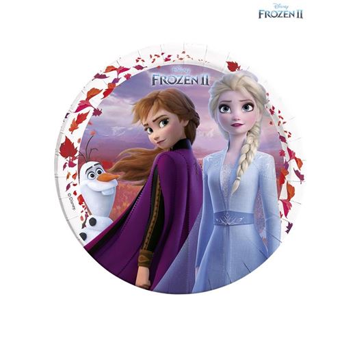 8 assiettes 23cm reine des neiges lights