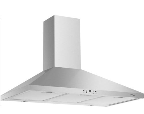 Airlux AHP975IX - Hotte - hotte décorative - largeur : 90 cm - profondeur : 50 cm - evacuation & recyclage - acier inoxydable