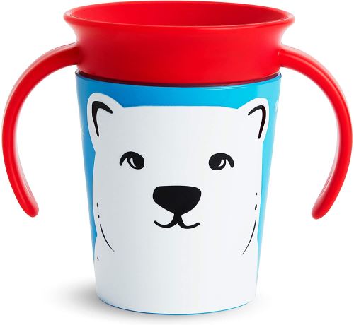 Munchkin Tasse d'Apprentissage Miracle 360°, Ours Polaire