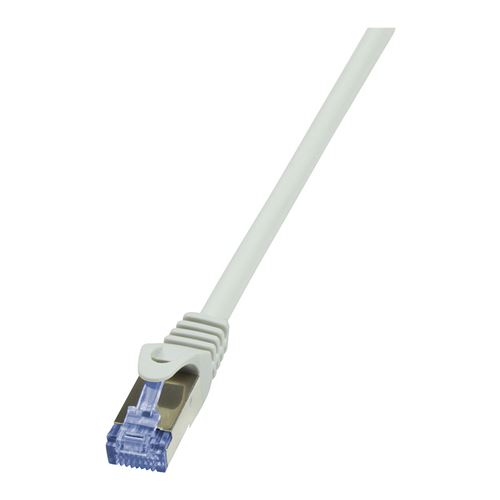 LogiLink Câble patch PrimeLine, Cat. 6A, S/FTP, 7,5 m, gris