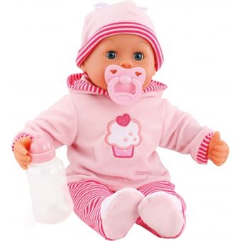 Bayer poupée bébé avec accessoires First Words 38cm rose trois pièces - 1