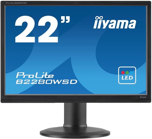 Iiyama Prolite B2280Wsd-B1 Ecran Led 22 1680X1050 5 Ms Vga/Dvi Pied Réglable En Hauteur Multimedia Noir