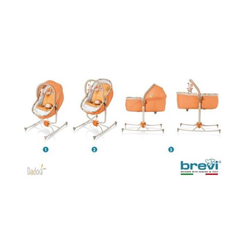 BREVI Transat/couffinette DADOU 2 en 1 LOVE NATUREL