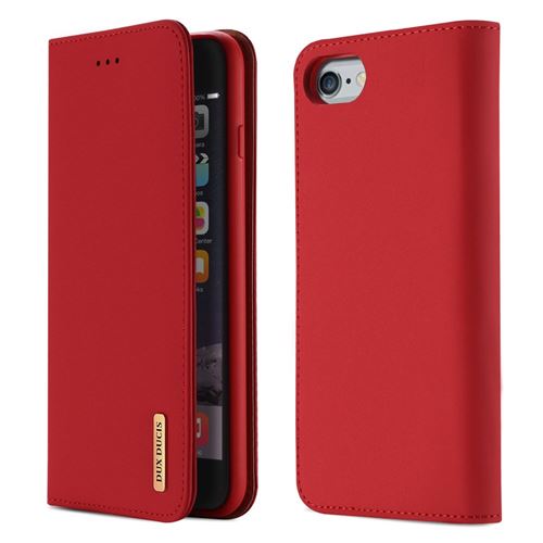 Etui en cuir véritable rouge pour votre Apple iPhone 6s/6 4.7 inch