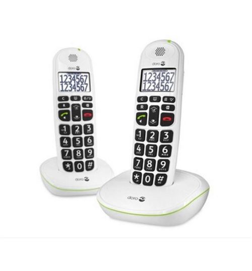Téléphone sans fil Doro PhoneEasy® 110 duo (Blanc)