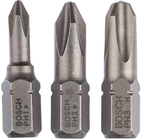 Jeu De 3 Embouts De Vissage Ph1/Ph2/Ph3 25Mm - Bosch - 2607001752