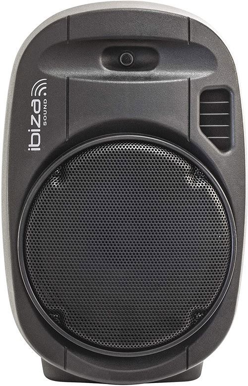 Ibiza PORT12UHF-MKII - Système de Sonorisation Portable Autonome 12 / 700W avec USB-MP3, Bluetooth, Vox et 2 micros UHF professionnels Noir
