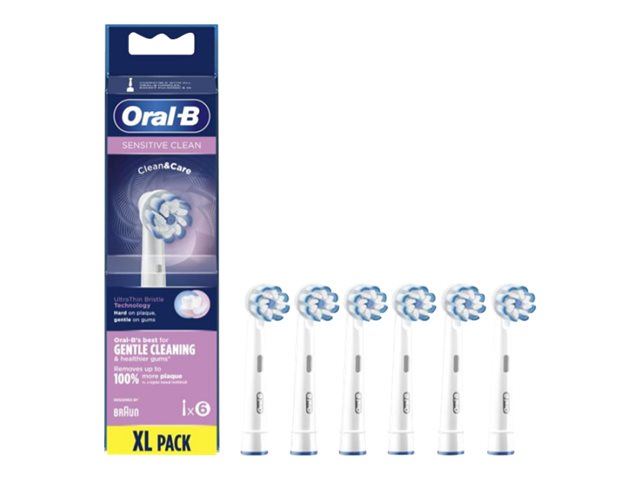 Lot De 10 Têtes De Rechange Oral-B Sensitive Clean - Compatibles Avec De Nombreuses Brosses Braun Oral-B