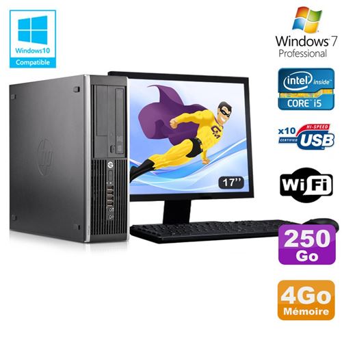 Pc hp elite 8300 sff i5-3470 3.2ghz 4go 250go graveur wifi w7 ecran 17' État correct - Hewlett-Packard reconditionné disponible sur Fnac