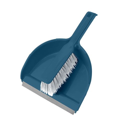 Paris Prix - Pelle & Balayette rebord Gomme Bleu Paon