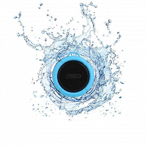 Clipsonic TES154B Haut-parleur étanche IPX4 compatible Bluetooth radio FM micro intégré Bleu