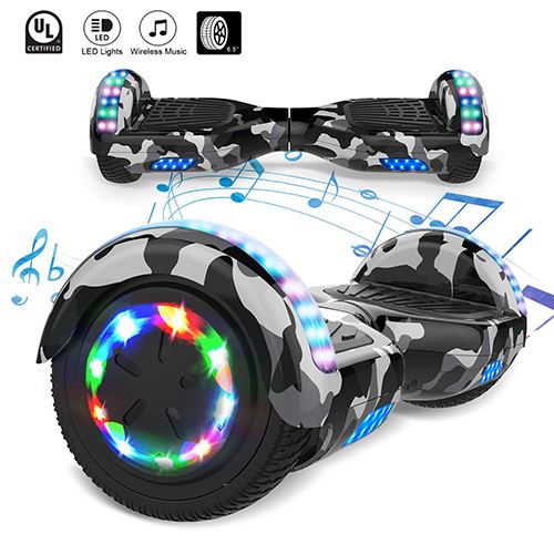 6.5 Inch Hoverboard, 6.5 Inch LED elektrische scooter, elektrische scooter E-Balance, E-Skateboard, elektrische scooter Bluetooth-groene camouflage