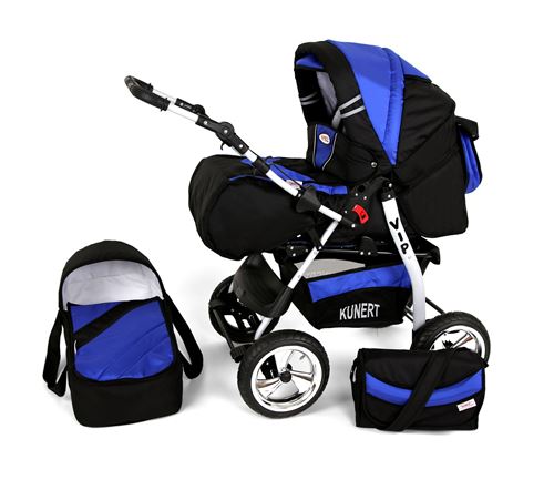 Poussette / Landau combiné 2en1 multifonctions bébé enfant 0-36m avec équipement Roues en caoutchouc Volver