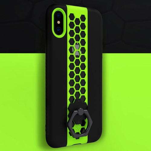 iPhone X Coque Protection Plastique Vert Combinaison ALS48209